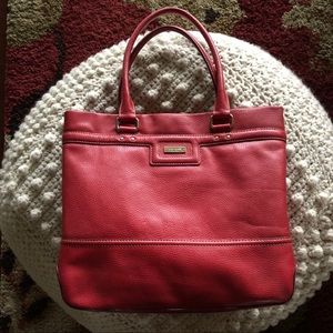 ❤️🌹❤️Kate Spade Pebbled Red Leather Tote Bag